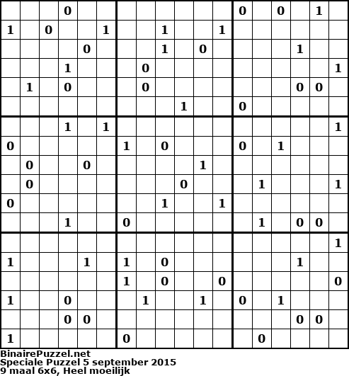 Binaire Puzzel