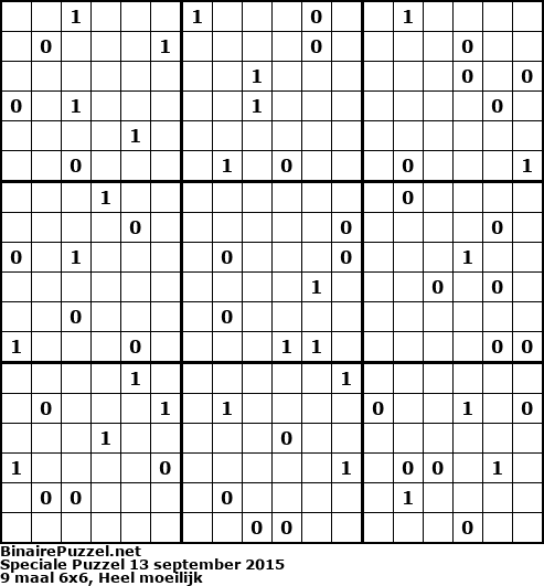 Binaire Puzzel