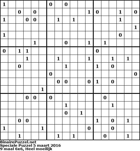 Binaire Puzzel