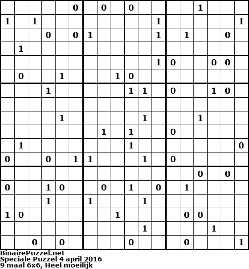 Binaire Puzzel