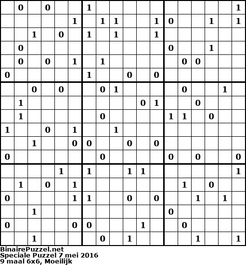 Binaire Puzzel