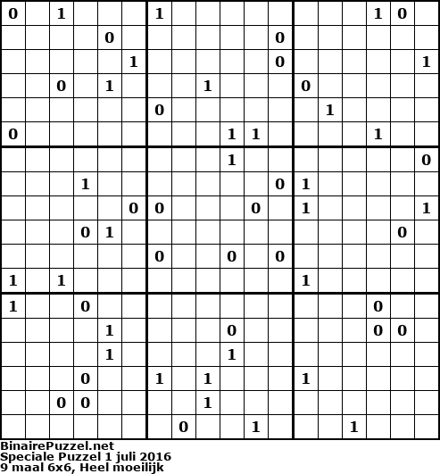 Binaire Puzzel