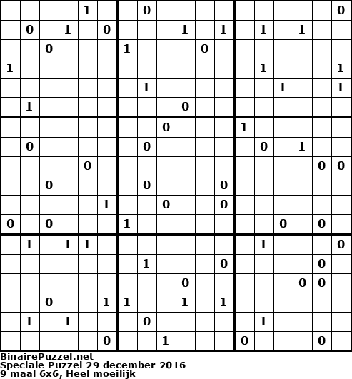 Binaire Puzzel