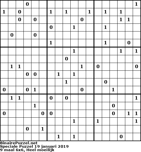 Binaire Puzzel