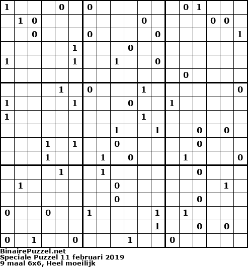 Binaire Puzzel