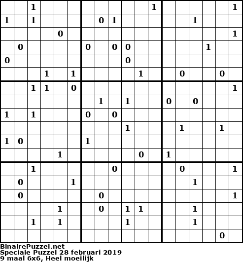 Binaire Puzzel