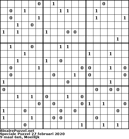 Binaire Puzzel