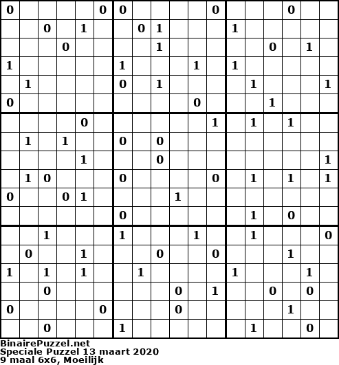 Binaire Puzzel