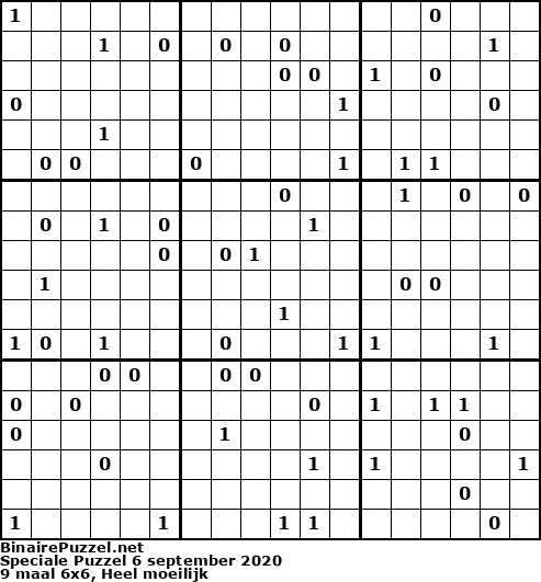 Binaire Puzzel