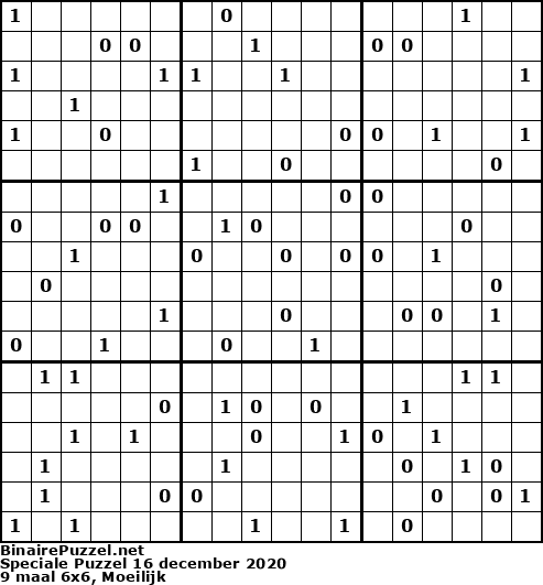 Binaire Puzzel