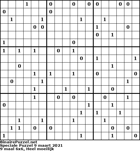 Binaire Puzzel