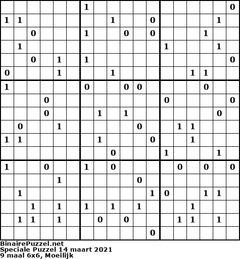 Binaire Puzzel