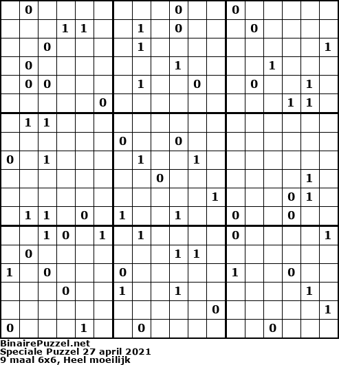 Binaire Puzzel