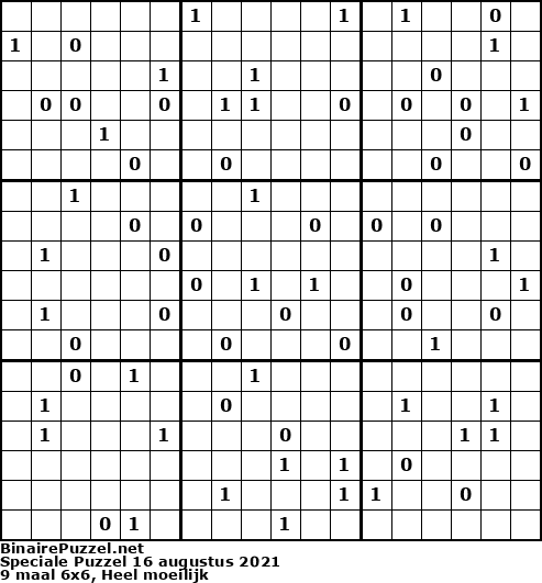 Binaire Puzzel