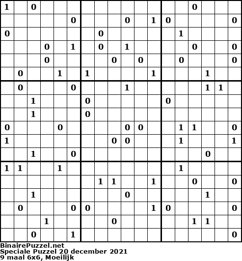 Binaire Puzzel