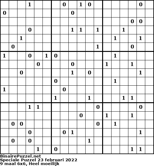 Binaire Puzzel
