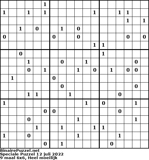 Binaire Puzzel