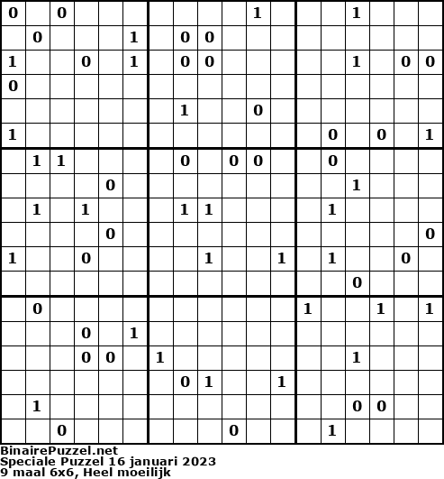 Binaire Puzzel