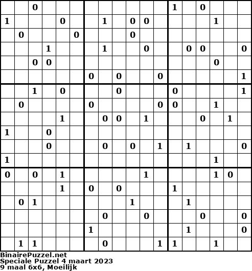 Binaire Puzzel