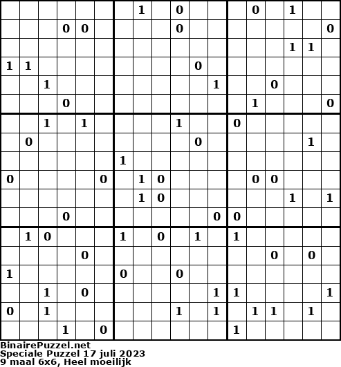 Binaire Puzzel