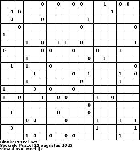Binaire Puzzel