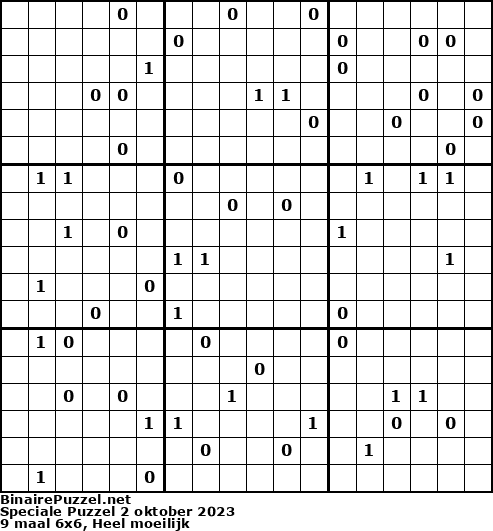 Binaire Puzzel