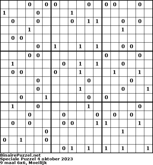 Binaire Puzzel
