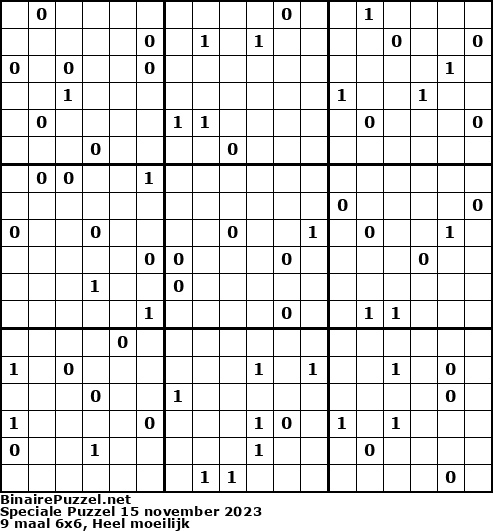 Binaire Puzzel