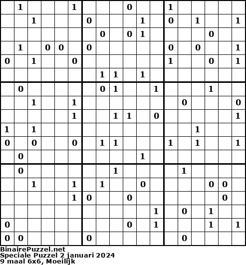 Binaire Puzzel