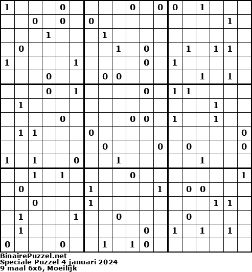 Binaire Puzzel