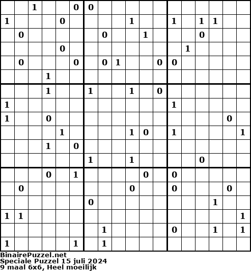 Binaire Puzzel
