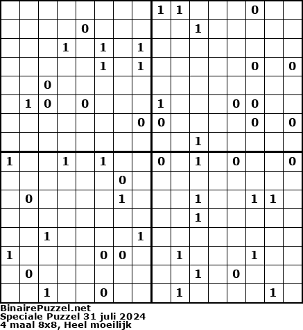 Binaire Puzzel