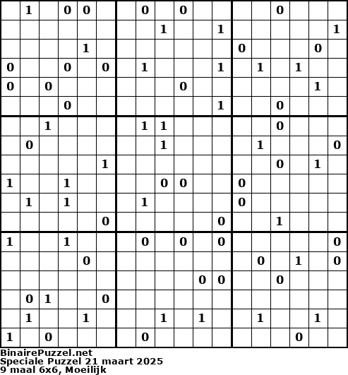 Binaire Puzzel
