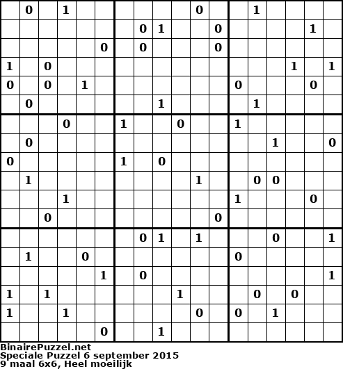 Binaire Puzzel
