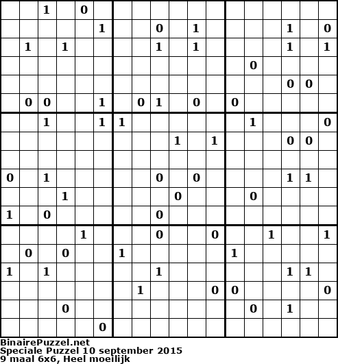 Binaire Puzzel