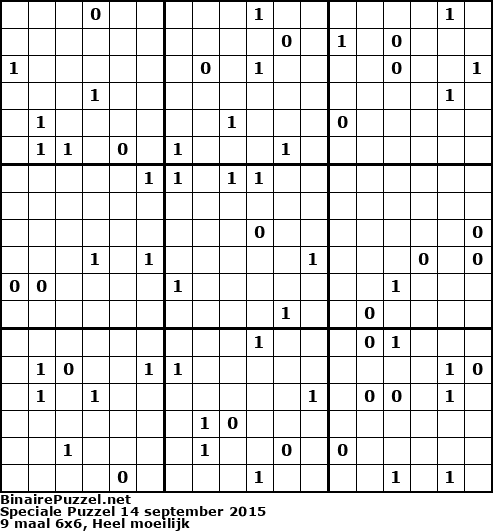 Binaire Puzzel