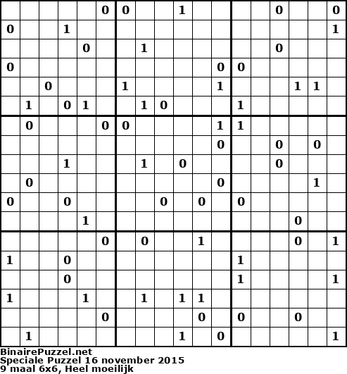 Binaire Puzzel