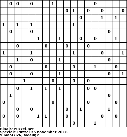 Binaire Puzzel
