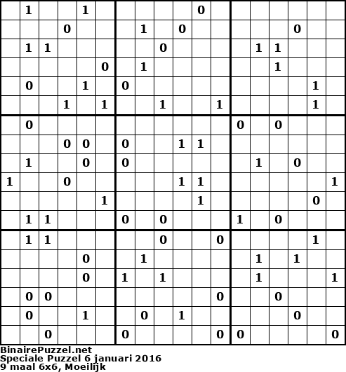Binaire Puzzel
