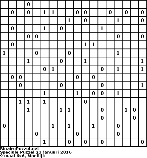 Binaire Puzzel