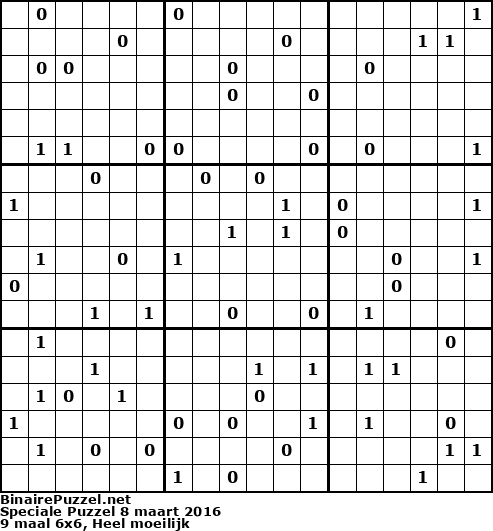 Binaire Puzzel