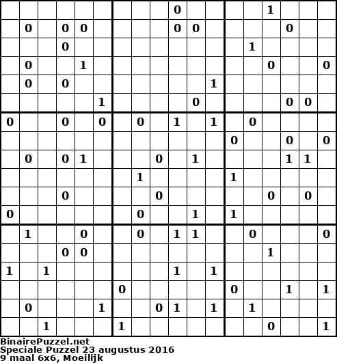 Binaire Puzzel