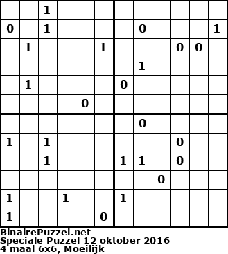 Binaire Puzzel