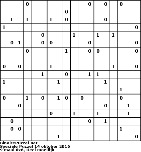 Binaire Puzzel